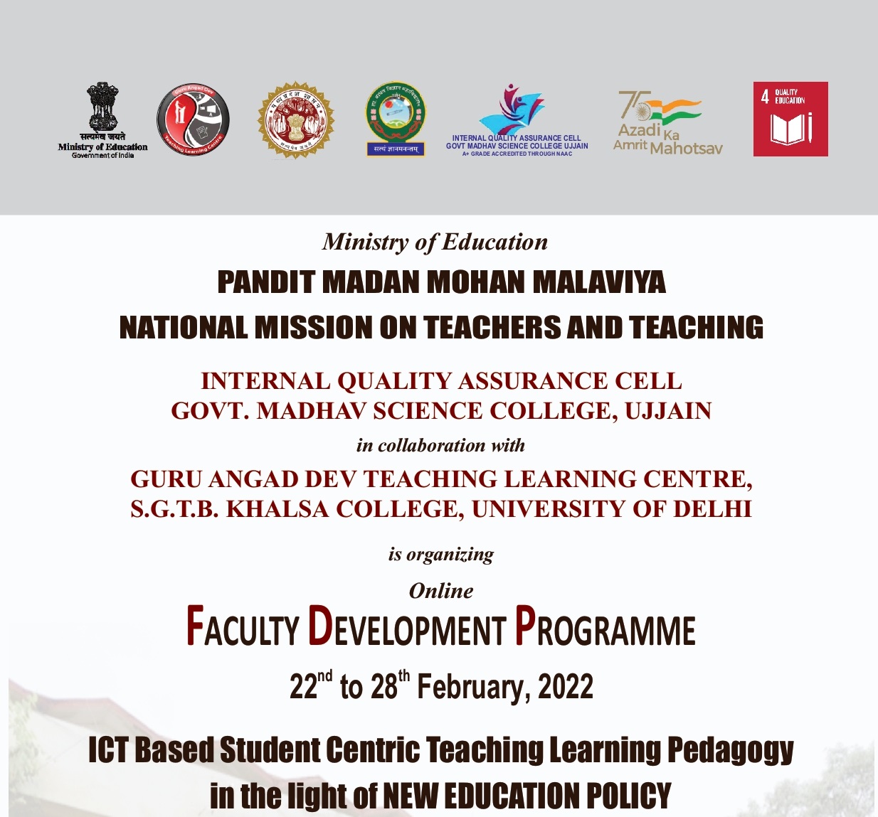 Course Image OFDP-74: ICT Based Student Centric Teaching Learning Pedagogy 