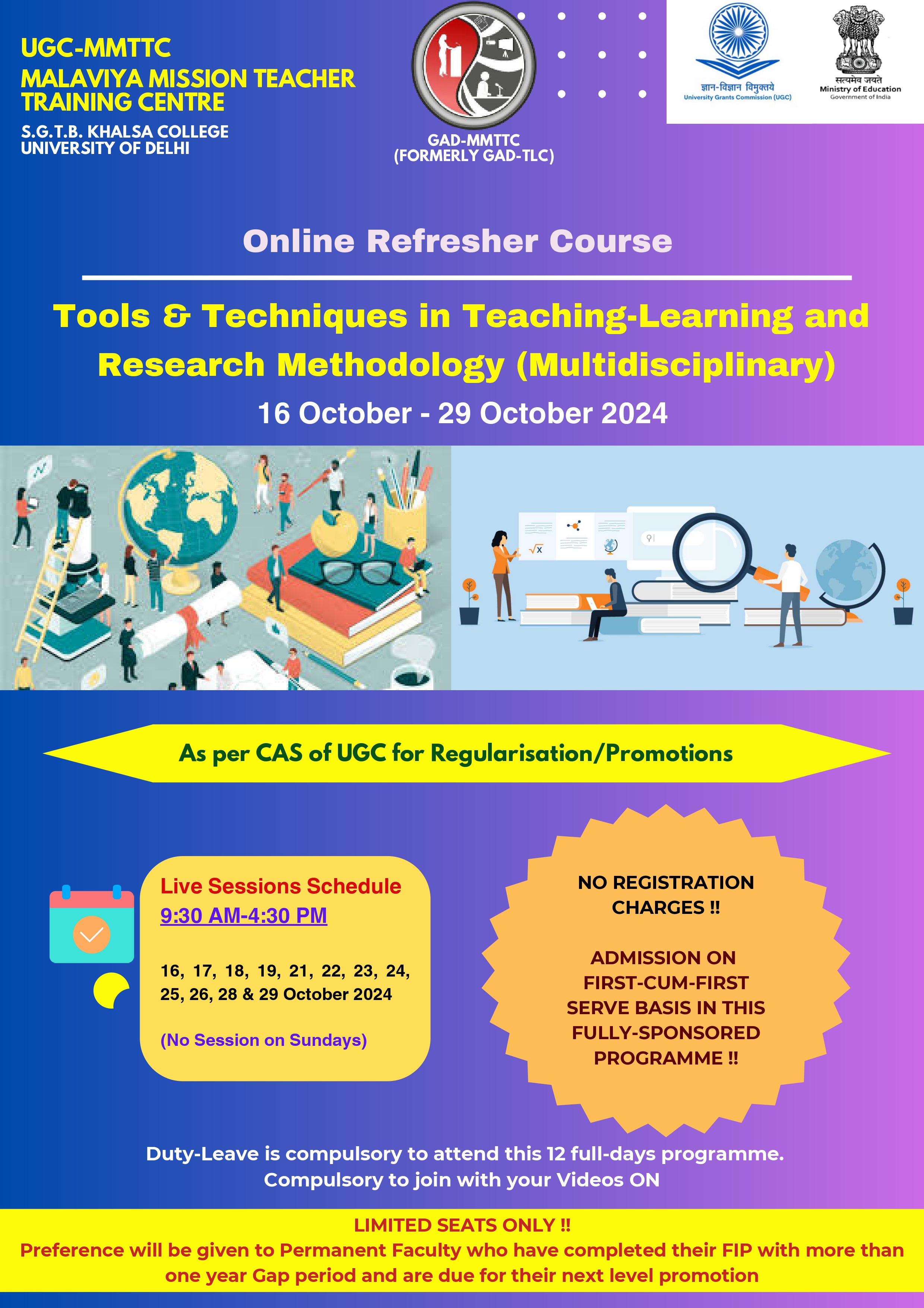 Course Image ORC-003: Tools & Techniques in Teaching-Learning and Research Methodology