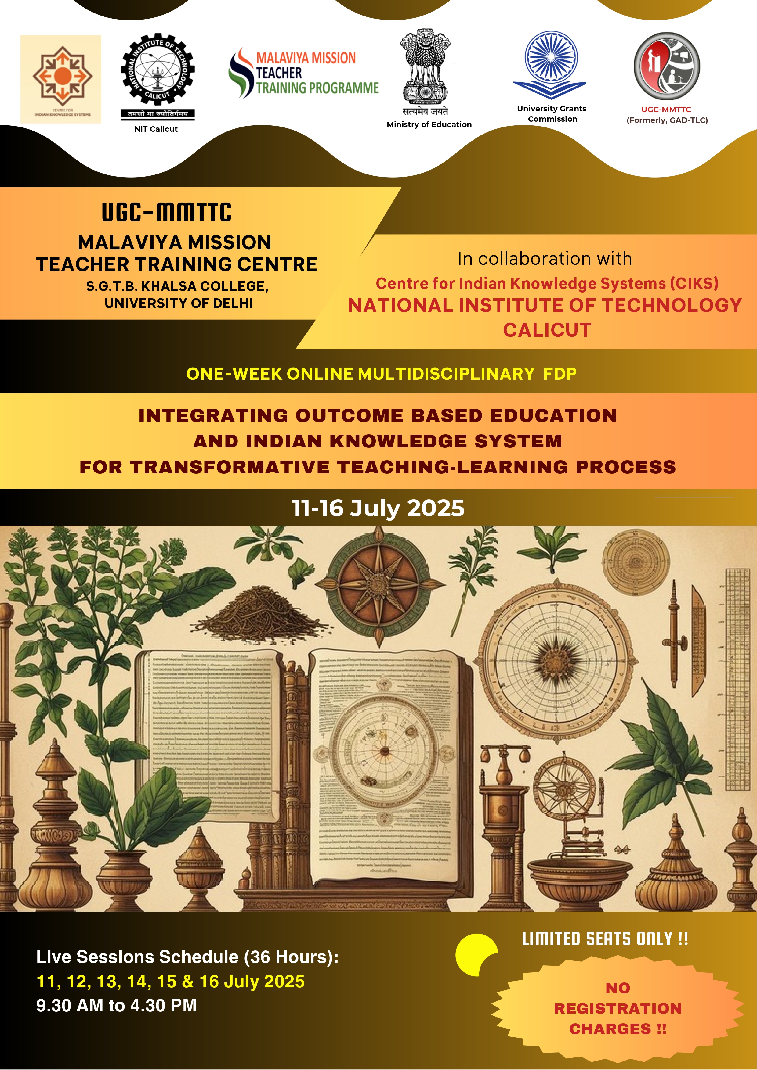 Course Image FDP/STP-009: INTEGRATING OUTCOME BASED EDUCATION AND INDIAN KNOWLEDGE SYSTEM FOR TRANSFORMATIVE TEACHING-LEARNING PROCESS