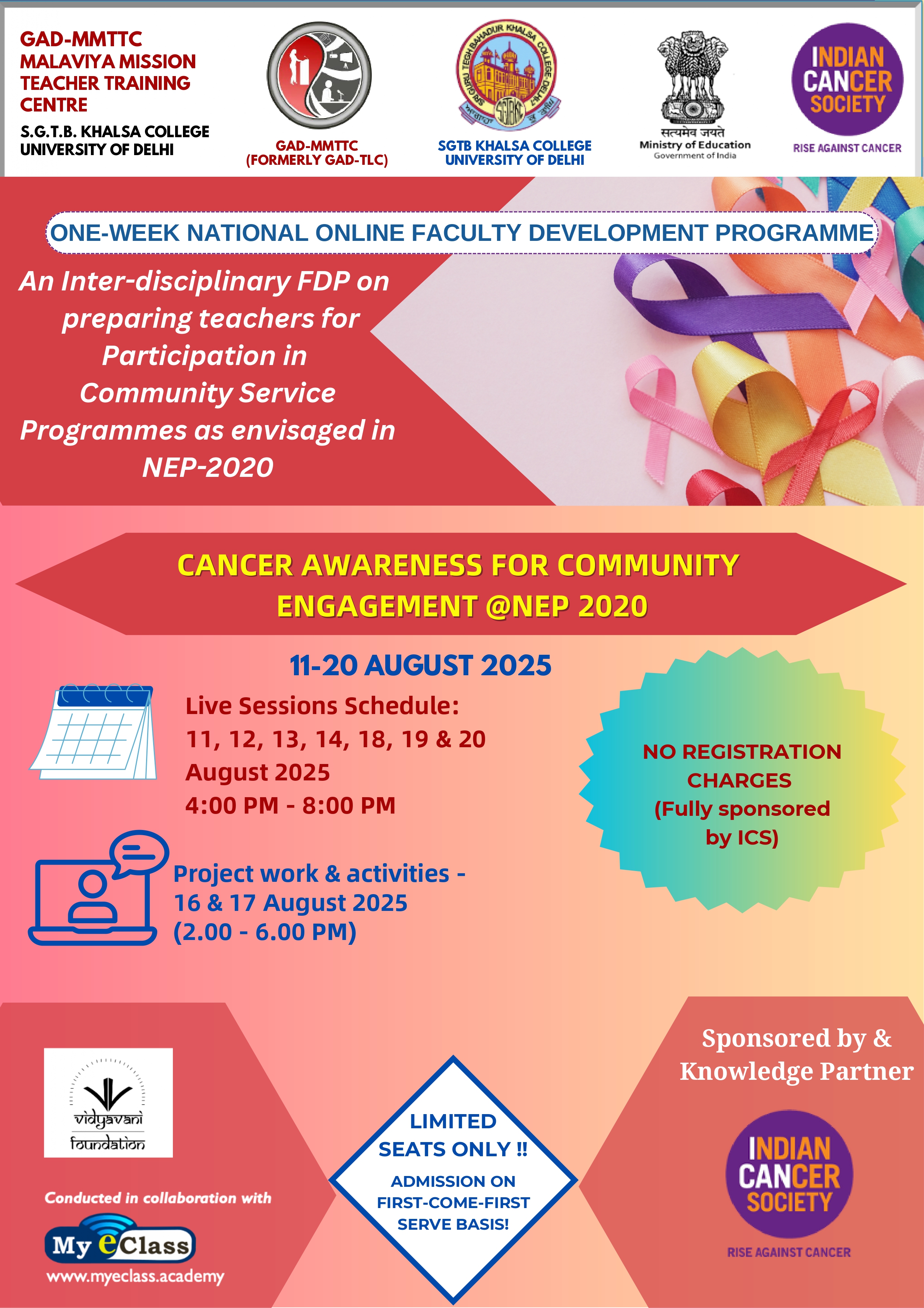 Course Image FDP-17: Cancer Awareness for Community Engagement @NEP-2020