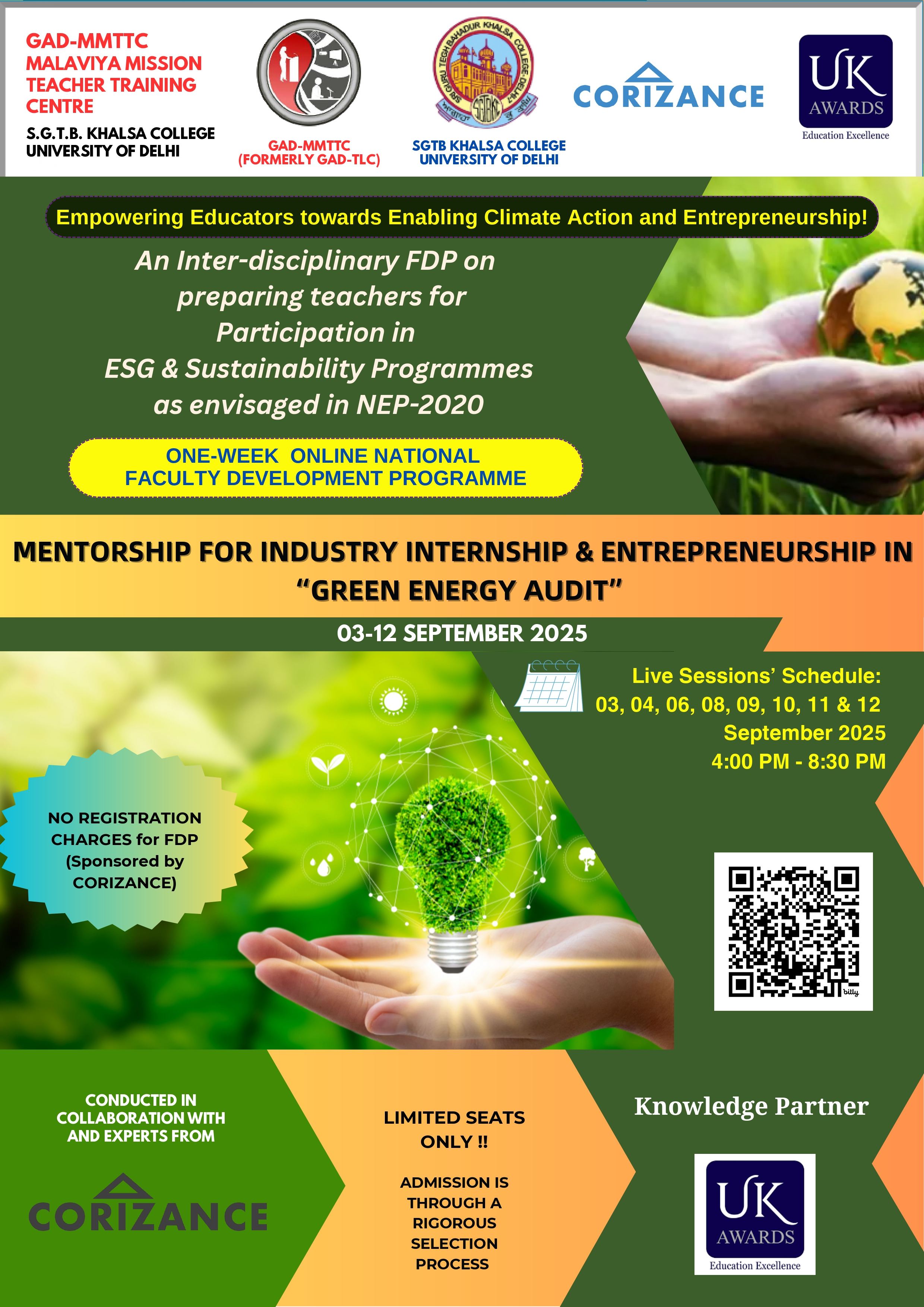 Course Image FDP-18 MENTORSHIP FOR INDUSTRY INTERNSHIP & ENTREPRENEURSHIP IN “GREEN ENERGY AUDIT”