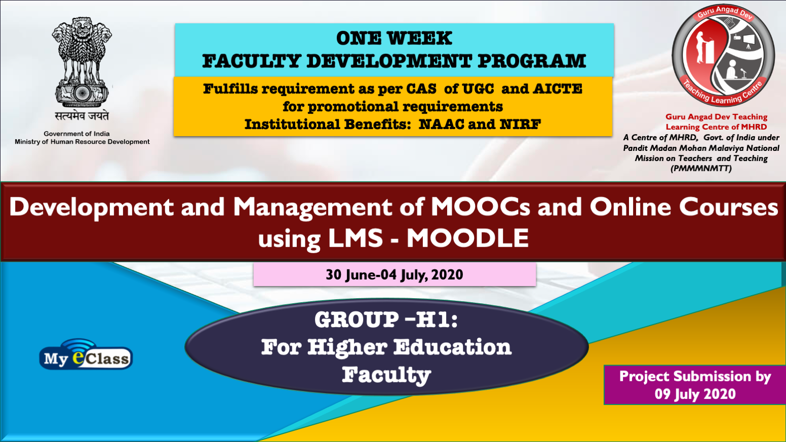 Course Image One Week FDP for Higher Education Faculty :Development and Management of MOOCs and Online Courses using LMS- MOODLE